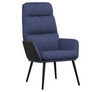 Owoxanthellate Sillón de relax azul tapizado con reposabrazos para salón | Cómodo sillón de televisión con acolchado suave y estructura de metal resistente para tu dormitorio o rincón de lectura.