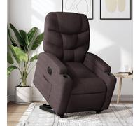 Owoxanthellate Sillón de relax eléctrico marrón oscuro con ayuda para levantarse, 74 x 89 x 100 cm, funda de tela, estructura de metal resistente, cómoda para salón, dormitorio, personas mayores