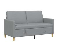 Owoxanthellate Sofá de 2 plazas con espacio de almacenamiento, color gris | Sofá compacto de 2 plazas para salón y dormitorio con asiento plegable, patas marrones y funda extraíble.