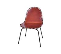 OX Denmarq Silla Stretch cuero coñac. estructura negra