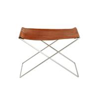 OX Denmarq Taburete OX Stool cuero coñac. acero inoxidable