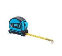 OX Pro - Cinta métrica de doble bloqueo, métrica, 3 m, resistente, con gancho para cinturón y punta magnética