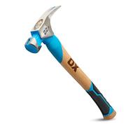 OX Tools Pro - Martillo de encuadre de cara fresada de 22 onzas, mango recto de nogal con agarre TPR y arrancador magnético de uñas
