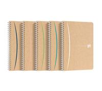 Oxford 10 cuadernos en espiral A5, bueno para el medio ambiente, 50 hojas