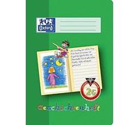 Oxford 100050092 - Cuaderno (10 unidades, A4, clase 2, líneas 2G, 16 hojas, 90 g/m2), color verde