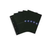 Oxford 100050228 Collegeblock - Cuaderno, A4+, 5 mm, 70 hojas, 90 g/m2, líneas, papel óptico,paquete de 5, color negro