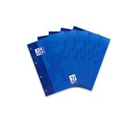 Oxford 100050343 - Cuaderno de ejercicios (5 unidades, 50 hojas, A4, 90 g/m²), color azul