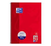 Oxford 100050361 - Cuaderno de laboratorio, A4, 80 hojas ,1 unidad, portada roja