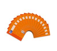 Oxford 100050409 - Cuaderno, A5, clase 7, cuadriculado, 7 mm, 16 hojas, 90 g/m2, paquete de 15, color naranja