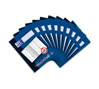 Oxford 100057955 - Cuaderno para vocabulario, escuela primaria 4 (10 unidades, A4, clase 3, cabecera, 16 hojas, 90 g/m2), color azul