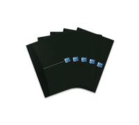 Oxford 100100745 - Cuaderno, A5, 7 mm, 96 hojas, 90 g/m2, líneas, paquete de cinco, color negro