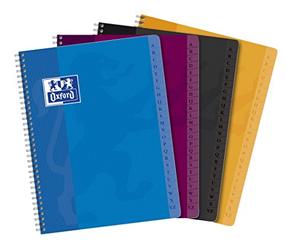 Oxford 100101192 - Pack de 10 índices alfabéticos con espiral y tapa blanda, A5+