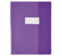 OXFORD 25 - Funda para cuadernos (17 x 22 cm, PVC translúcido, 15/100 cm), color morado