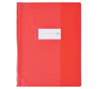 OXFORD 25 - Funda para cuadernos (17 x 22 cm, PVC, translúcido, 15/100 cm), color rojo