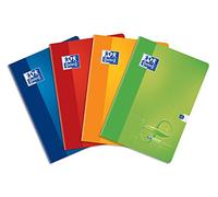 Oxford 400026700 Infinium - Cuaderno (A5, 60 hojas, cuadriculado, 5 sobres, sintético), varios colores
