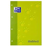 Oxford 400073853 Escuela Bloc 5 unidades A4 con 100 hojas líneas en blanco, perforadas, 90 g/m² Color Verde Claro Bloc de papel escolar (Bloc de dibujo