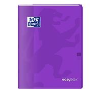 Oxford 400100063 EasyBook - Cuaderno grapado (24 x 32 cm, 96 páginas, 90 g, cuadros grandes, color morado