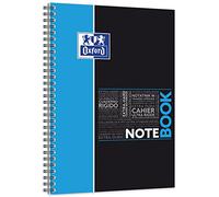 Oxford 400100699 Notebook - Cuaderno espiral estudiantes 17,6 x 25 cm, 160 páginas cuadriculado 5 x 5 mm colores aleatorios