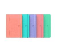 Oxford 5 cuadernos A5 con rayas, 160 páginas, tapa dura con piel sintética, 5 colores pastel