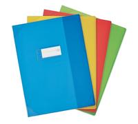 OXFORD 50 - Protector de cuaderno A4 con solapa de marcapágina Strong Line PVC translúcido 15/100º colores surtidos