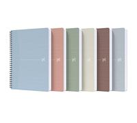 Oxford 94882 Cuaderno espiral A4, 5 mm, 180 fg, 90 g, multicolor, Rec'Up