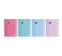 Oxford Agenda Escolar 2026-2027 T4º Sv Espiral Touch Pastel, Interior Nude Azul, Compatible SCRIBZEE, Castellano