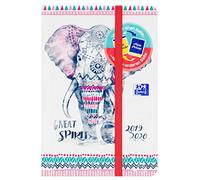 Oxford - Agenda escolar Boho Chic 12 x 18 cm, 1 página por día con 176 hojas de 80 g/m², diseño de papel compatible con SCRIBZEE.