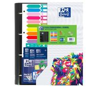 Oxford archivador 4 anillas a4 con recambio de cuadricula 5x5 y 5 colo