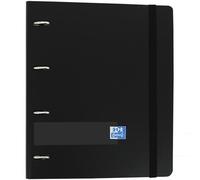 Oxford Carpeta equipada Europeanbinder+ 4 anillas 35 mm A4+ 100 hojas polyfoam Negro
