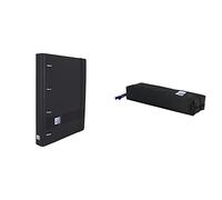 Oxford, Archivador 4 Anillas A4 + Plástico Polyfoam. Incluye Pizarra extraíble, Hoja de Pegatinas, Recambio Cuadrícula 5x5 con 5 + Estuche Rectangular, kangoo con goma, 22 cm, color negro