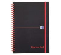 Oxford Black n' Red - Cuaderno de anillas A5, negro