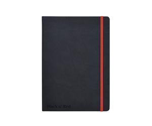 Oxford Black n' Red, Journal, A5 Notebook Casebound, Lined & Numbered, 144 Page