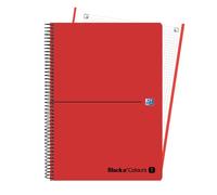 OXFORD Bloc Black N´Colors EU.Book 1 A4+ Cuadriculado 5x5 Rojo/Negro (Set de 25)