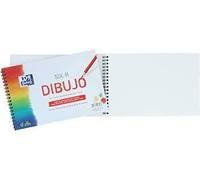 Oxford Bloc de Dibujo Escolar Tapa Blanda Espiral Microperforado 20 Hojas 130 gr A5+ Liso Blanco Pack 5 Unidades (Set de 5)