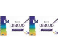 Oxford, Bloc Dibujo A4 Espiral. Tapa Blanda, Contratapa Rígida, 20 Hojas. Papel 130 gr con Recuadro. (Paquete de 2)