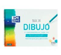 Oxford Bloc Dibujo Escolar Multitaladro 2 T- Blanda Espiral 20H 130 gr A4+ Liso Blanco (Set de 5) (Set de 5)