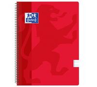 OXFORD Bloc School Classic tapa PP Fº 80h PAUTA 3,5 90g Rojo (Set de 25)
