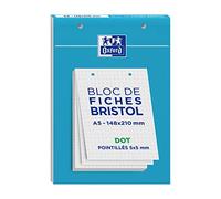 OXFORD Bloque de 30 enchufes Bristol 148X210 perforados DOT blanco