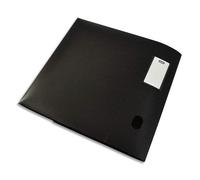 Oxford - Caja de gran capacidad para Memphis a plana, 24 x 32 cm, lomo 80 mm, con botón a presión, cubierta de polipropileno, color negro