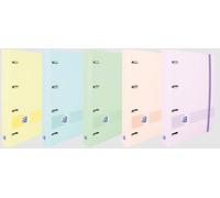OXFORD Carpebloc Polyfoam A5+ con 4 anillas de 25mm y recambio de hojas dots colores pastel, pack de 5