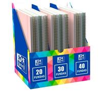 Oxford Carpeta con Fundas Live&Go Espiral A4 Surtido Expositor de 20 Unidades