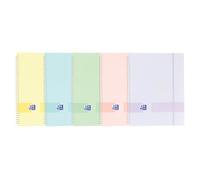 OXFORD Carpeta de fundas Live&Go Espiral A4 con goma, surtido 5 colores pastel (Set de 10)