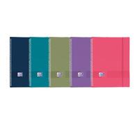 OXFORD Carpeta de Fundas Live&Go Espiral PP A4 con Goma, Surtido Colores Vivos (Set de 10)