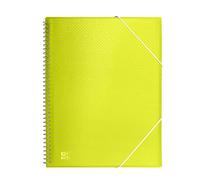 Oxford, Carpeta de Fundas Plástico A4, 30 Fundas Transparentes, Color Lima