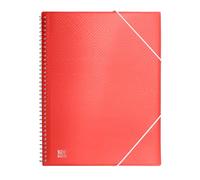 Oxford, Carpeta de Fundas Plástico A4, 30 Fundas Transparentes, Color Rojo, 400167288