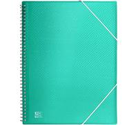 Oxford, Carpeta de Fundas Plástico A4, 30 Fundas Transparentes, Color Turquesa