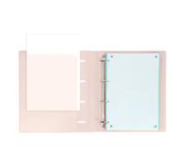 Oxford - Carpeta Plástico 4 anillas Europeanbinder + con recambio y goma elástica, tapas de Polyfoam super resistente y ligero, apertura 360º para escritorio y soporte, incluye recambio 5x5 OptikPaper