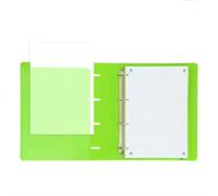 Oxford - Carpeta Plástico 4 anillas Europeanbinder + con recambio y goma elástica, tapas de Polyfoam super resistente y ligero, apertura 360º para escritorio y soporte, incluye recambio 5x5 OptikPaper