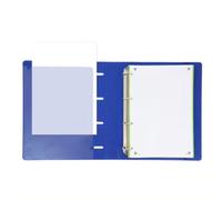Oxford - Carpeta Plástico 4 anillas Europeanbinder + con recambio y goma elástica, tapas de Polyfoam super resistente y ligero, apertura 360º para escritorio y soporte, incluye recambio 5x5 OptikPaper