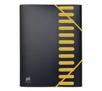 OXFORD Clasificador extensible 12 compartimentos A4 Students Cubierta Polypro Bicolor Negro/Amarillo
